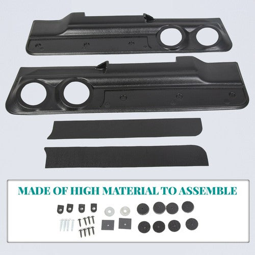 Solid Spare Lower 2-Speaker Door Panel For 1978-88 Monte Carlo Malibu (2dr) & El Camino Set