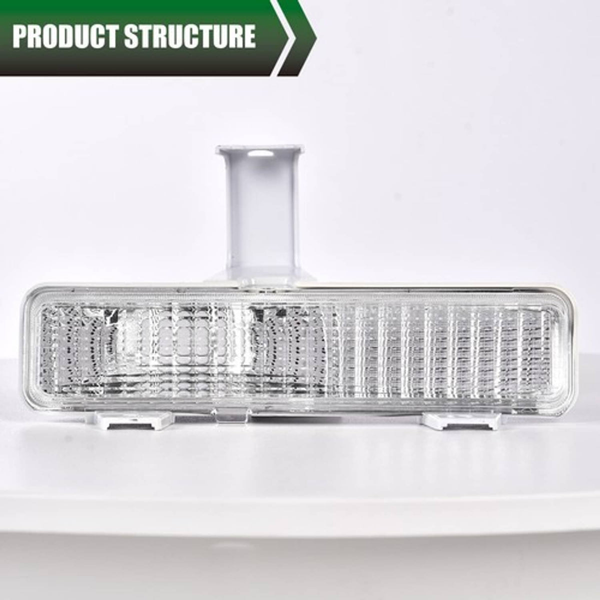 Solid Spare Fit For 80-90 Chevrolet Caprice Clear Bumper Turn Signal Light Left+Right