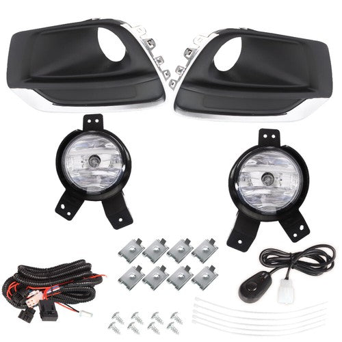 Solid Spare For Chevy Trax 2017-2018 Dr Right&Left Fog Lights Lamps w/Cover kits Halogen