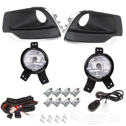 Solid Spare For Chevy Trax 2017-2018 Dr Right&Left Fog Lights Lamps w/Cover kits Halogen