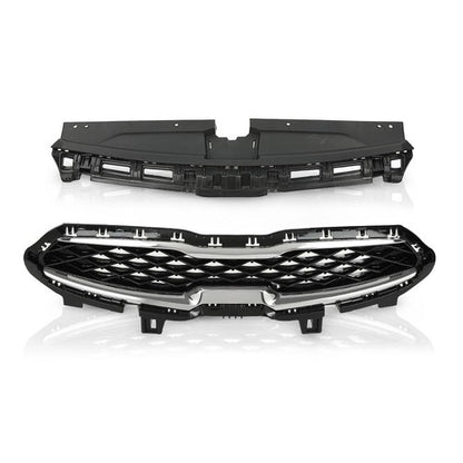 Solid Spare Front Upper Grille+Radiator Sight Cover Assembly Fit For 2019-2021 Kia Forte