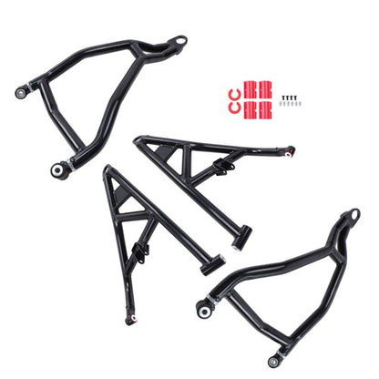 Solid Spare for Polaris RZR XP 4 1000 Turbo Black High Clearance Steel A-Arms Set 2014 +