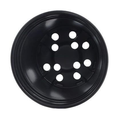 Solid Spare 100 Pcs 6' Plastic Flower Pots Seedling Cups Black W/Drainage Hole