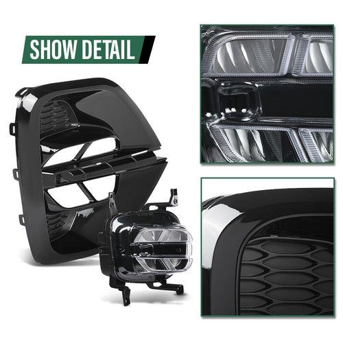 Solid Spare LED DRL Fog Lights Daytime Running Lamps Fit For 20-21 Kia Sportage Left+Right