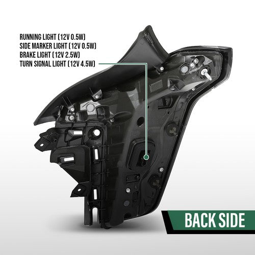 Solid Spare LED DRL Tail Lights Fit For 2020-2025 Cadillac CT5 Rear Lamp Left & Right Side