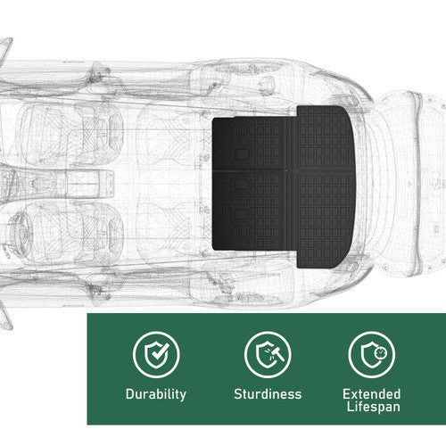 Solid Spare Fit For 2020-2025 Hyundai Palisade All Weather TPE Rear Cargo Liner Trunk Mat