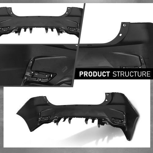 Solid Spare Rear Bumper Cover w/o Sensor Holes Fit For 2014-2017 Lexus CT200h 5215976904