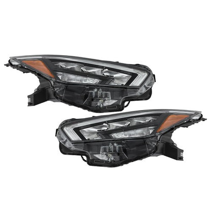 Solid Spare Clear Lens New For Nissan Versa S SR SV 2020-2021 Pair Headlight Replacement LED