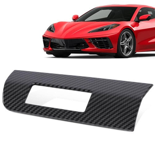 Solid Spare Fit For 20-23 Chevy Corvette C8 Carbon Look Heads Up Display Panel Cover Trim