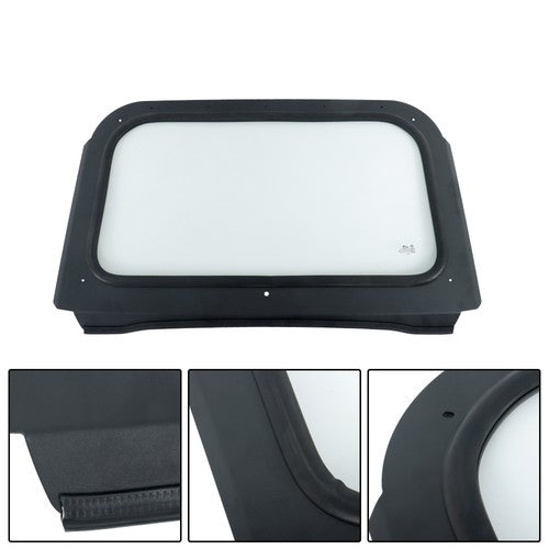 Solid Spare For Polaris RZR 570, 800, XP 900 Full Glass Windshield with Wiper Black