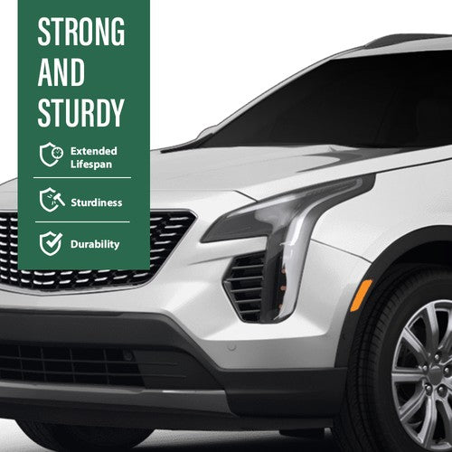 Solid Spare Front Bumper Fog Light Grille Cover Fit For 2019-2024 Cadillac XT4 Left Side