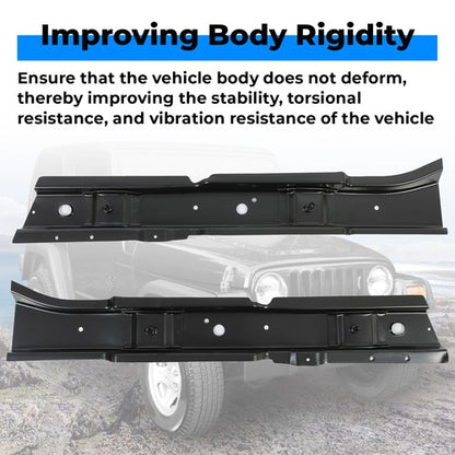 Solid Spare Metal Body Mounts Torque Boxes Floor Pan Supports Braces FOR 97-06 Wrangler TJ