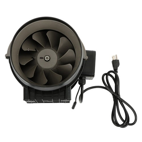 Solid Spare Inline Duct Fan Temperature & Humidity Controller EC-motor Plastic ABS 8" 807CFM