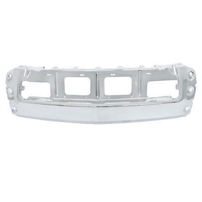 Solid Spare For Chevy Silverado 1500 2014-15 Split Style Chrome Front Bumper w/o Sensor Hole