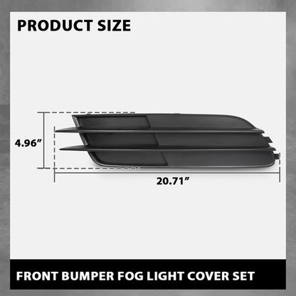 Solid Spare Fit For 12-15 Audi A6/A6 Quattro Front Bumper Insert Fog Light Cover Left+Right