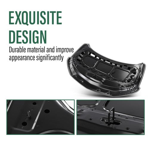Solid Spare Hood Panel Black Fit For 2021 2022 2023 2024 2025 Chevrolet Trailblazer NEW