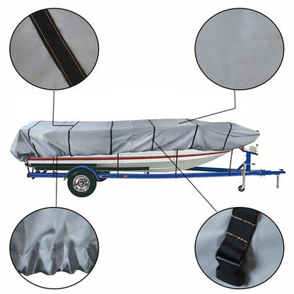 Solid Spare 1PCS Grey 210D Jon Boat Cover 12ft×56inch Water Proof Trailerable For Jon Boat