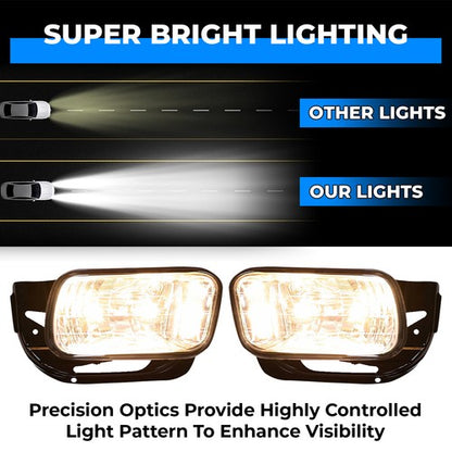 Solid Spare FOR 09-12 18 Dodge Ram 1500 2500 3500 Bumper Fog Lights Driving Lamps w/Bracket
