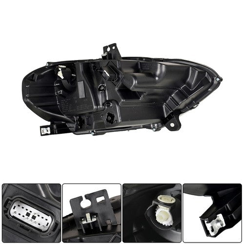 Solid Spare Front Headlights LED DRL Clear Lamp Driver Left Side For Ford Mustang 2018-2020