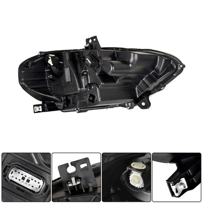 Solid Spare Front Headlights LED DRL Clear Lamp Driver Left Side For Ford Mustang 2018-2020
