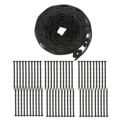 Solid Spare Garden Landscape Edging No Dig Lawn Edging Border With Anchoring Spikes Plastic