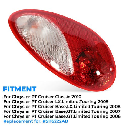 Solid Spare Tail Light For 2006-2010 Chrysler PT Cruiser Passenger side W/Bulbs #5116222AB