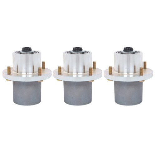Solid Spare 125981 605380 3pcs Blade Spindle For Hustler Fastrak Raptor SDX SD 48" 54" 60"