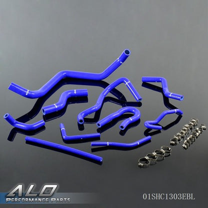 Solid Spare Fit For 92-2000 Honda Civic SOHC D15/16 EG/EK 10pcs Silicone Radiator Hose Blue