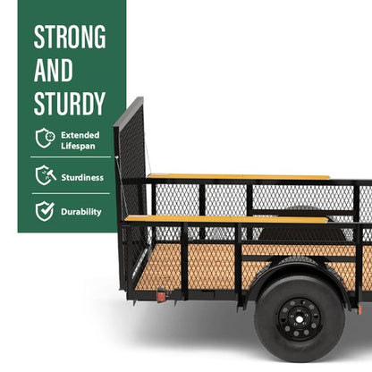 Solid Spare 350 lbs Sided Tailgate Utility Trailer Gate & Ramp Lift Assist System 2 Sided