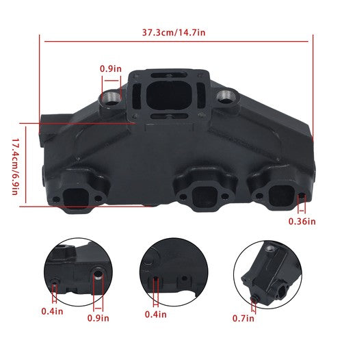 Solid Spare 2× Exhaust Manifold For MerCruiser GM V6 1985-2002 175 185 205 262 4.3L 99746A17
