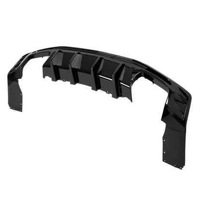 Solid Spare For 2016-24 Chevy Chevrolet Camaro Rear Bumper Diffuser Lip Spoiler Glossy Black
