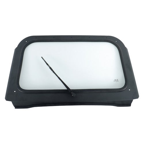 Solid Spare For Polaris RZR 570, 800, XP 900 Full Glass Windshield with Wiper Black