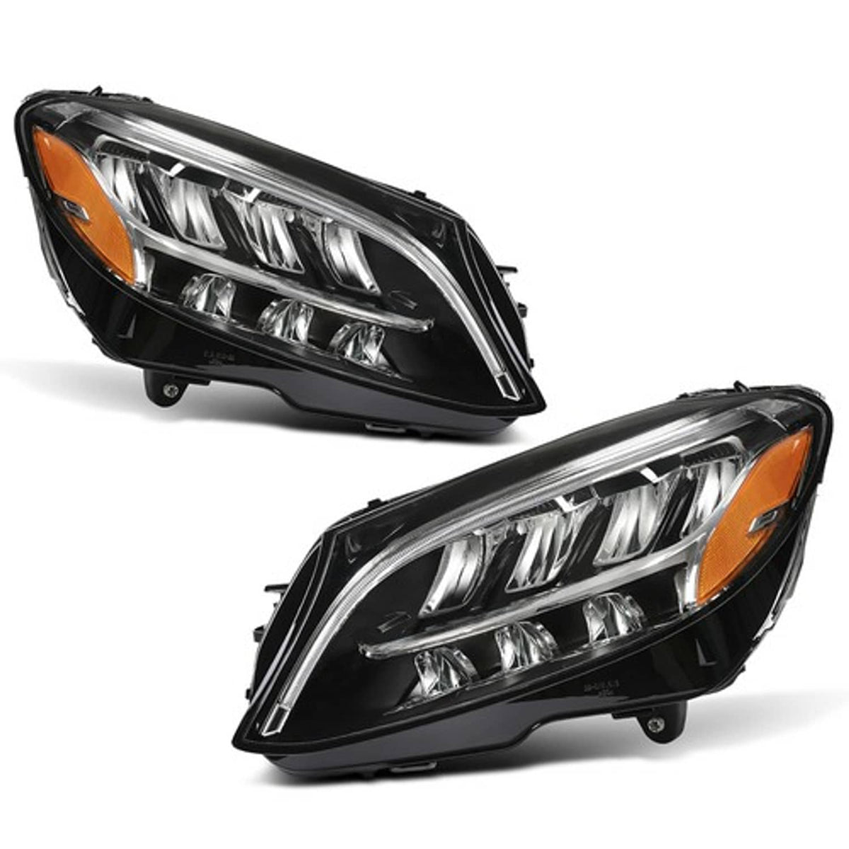 Solid Spare Full LED Headlights Fit For 19-21 Mercedes Benz C300 W205 Left & Right Side