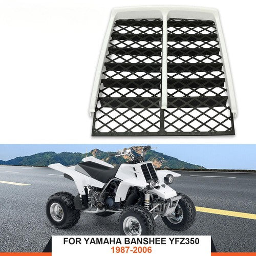 Solid Spare White Radiator Cover + Grill For 1987-2006 Yamaha Banshee 350 YFZ350 Front Panel