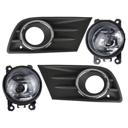 For Honda Pilot 2012-2013-2014-2015 New A Pair Fog Light W/Cover&Chrome Trim US