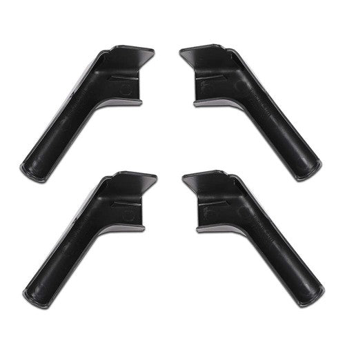 Solid Spare 4pcs RV Camper Rain Gutter Spout Extensions Long Version Left and Right Black