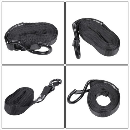 Solid Spare 4 Pack Steel Ratchet Strap Black Fracture Strength 2200lbs 1in*15ft S Hooks