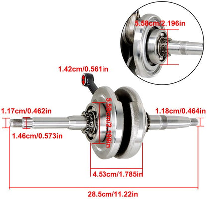 Solid Spare 150cc Crankshaft Assembly For Scooters ATV With 4-stroke GY6 Motors USA