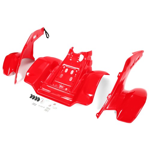 Solid Spare Red Front & Rear Fender Set For Honda TRX 250R TRX250R 1986-1989 Plastics Kit