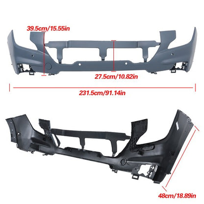 Solid Spare Fit For 2022-2024 GMC Terrain Plastic Front Bumper 6 Radar Holes 84931967 New