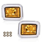 Solid Spare Fit For 2003-2008 H2 Hummer Amber Lens Front Turn Signal Light Parking Lamp