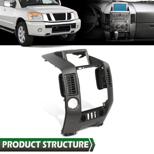 Solid Spare Center Dash Console Instrument Panel Bezel Fit For 04-06 Nissan Titan Armada