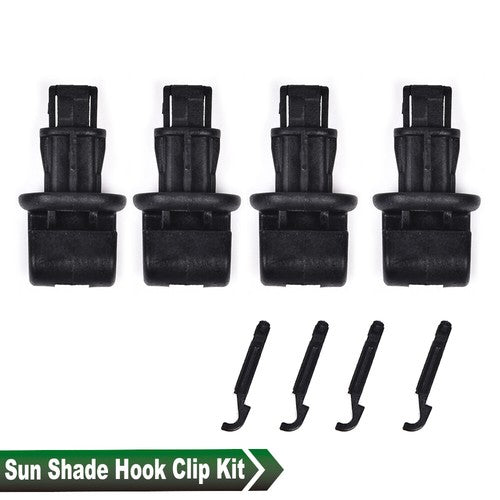 Solid Spare Fit For 2005-2010 Honda Odyssey Sliding Door Sun Shade Hook Clip Kit Black 4pcs