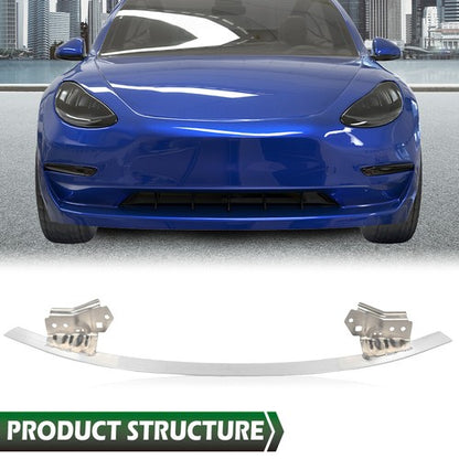 Solid Spare Fit For 2017-2020 Tesla Model 3 Front Bumper Lower Reinforcement Beam Impact Bar