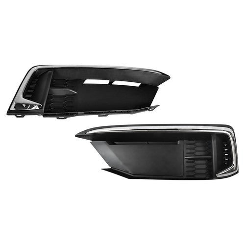 Front Fog Light Lamp Covers W/Chrome For 2019-2021 Honda Civic Coupe/Sedan LH&RH