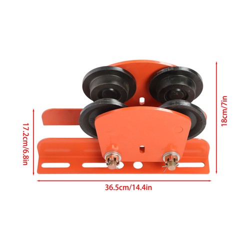 Solid Spare 2200lbs/1 Ton I-Beam Manual Trolley Double Wheels 2.68"-4.33" Adjustable