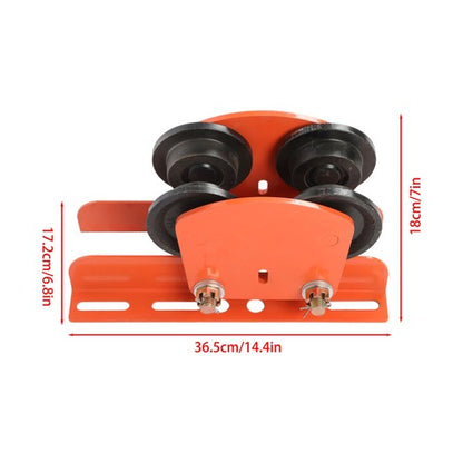 Solid Spare 2200lbs/1 Ton I-Beam Manual Trolley Double Wheels 2.68"-4.33" Adjustable