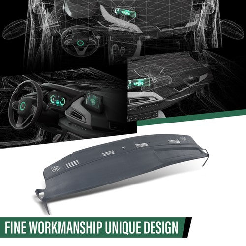 Solid Spare One Piece TPE Dashboard Dash Cover Blue Fit For 02-05 Dodge Ram 1500 2500 3500