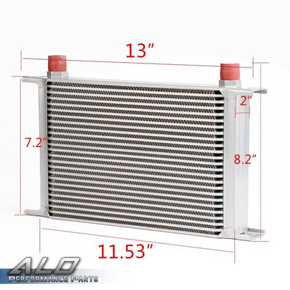 Solid Spare Universal 25 Row 10AN Aluminum Transmission Engine Oil Cooler + 7" Cooling Fan