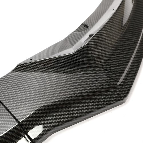 Solid Spare Front Bumper Body Lip Set For 2017-2023 Tesla Model 3 Carbon Style Splitter 3Pcs